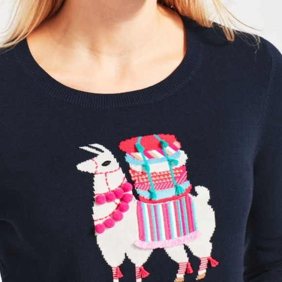 NWT Talbots Llama Sweater Embellished Cotton Blend Size 3X Petite - Picture 2 of 7